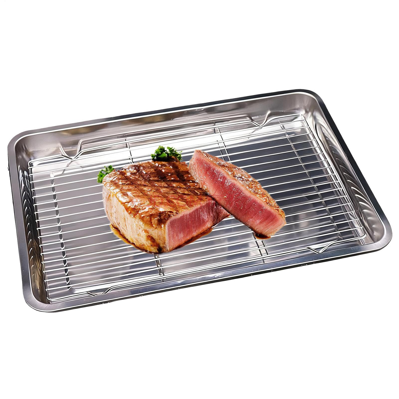 Plaque de cuisson acier inoxydable anti-déformation avec grille de refroidissement