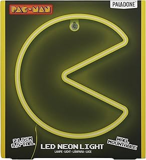 Pac-Man Neon Wall Light - Retro Arcade LED Wall Decor for Bedroom, Bar &...