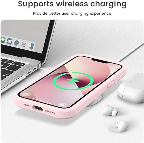 Miniatura 7 de Vooii Funda compatible con iPhone 13, actualización de silicona líquida protección de cámara forro de microfibra suave antiarañazos a prueba de