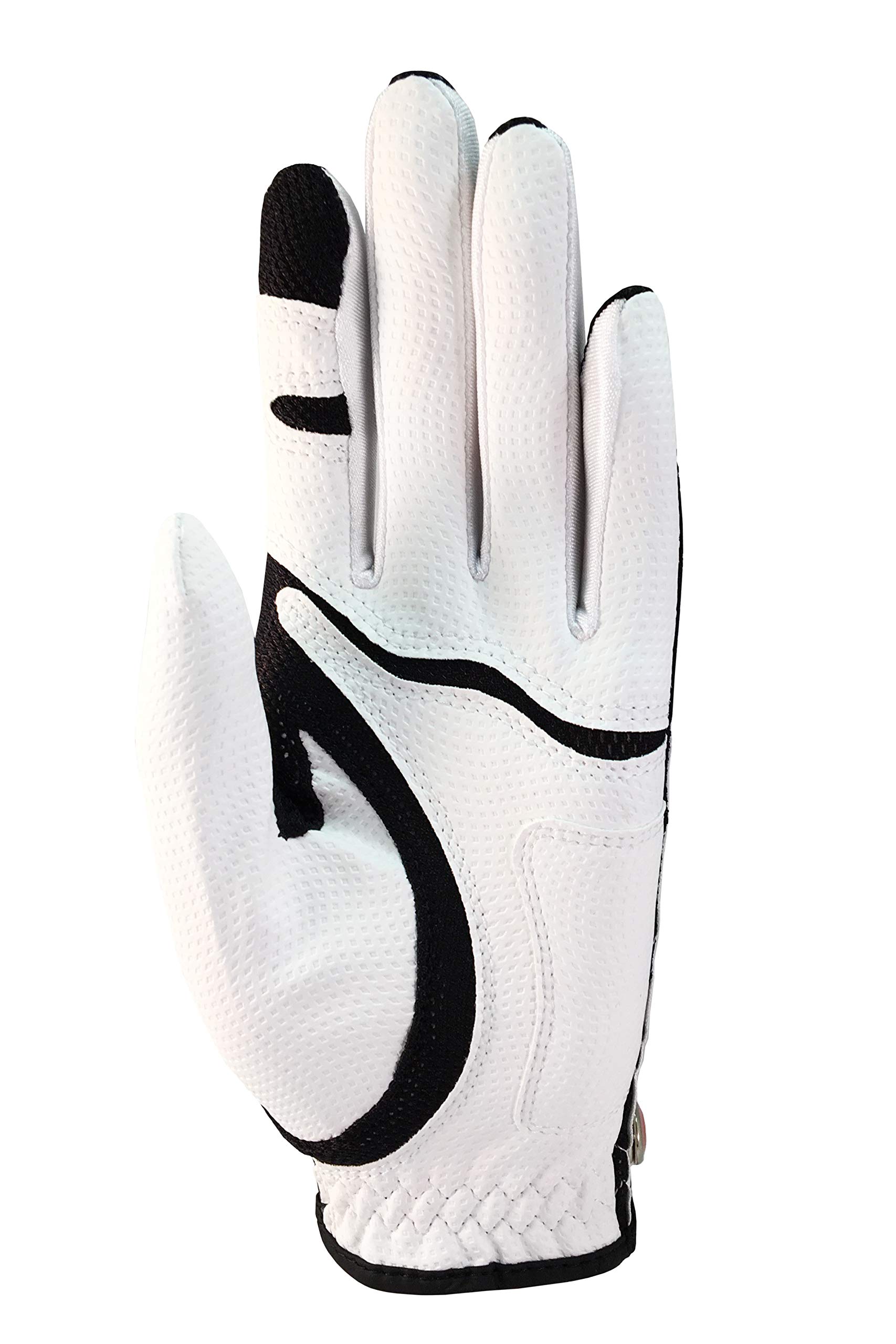Zero Friction Unisex Junior Golf Gloves, Right Hand, One Size, White