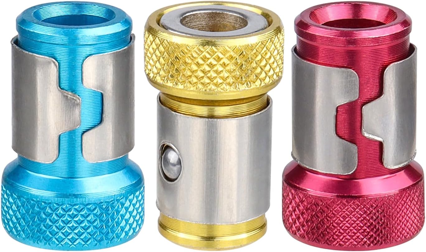 Mesee 3 Pieces Removable Screw Bit Magnetizer Ring Aluminum Alloy ...