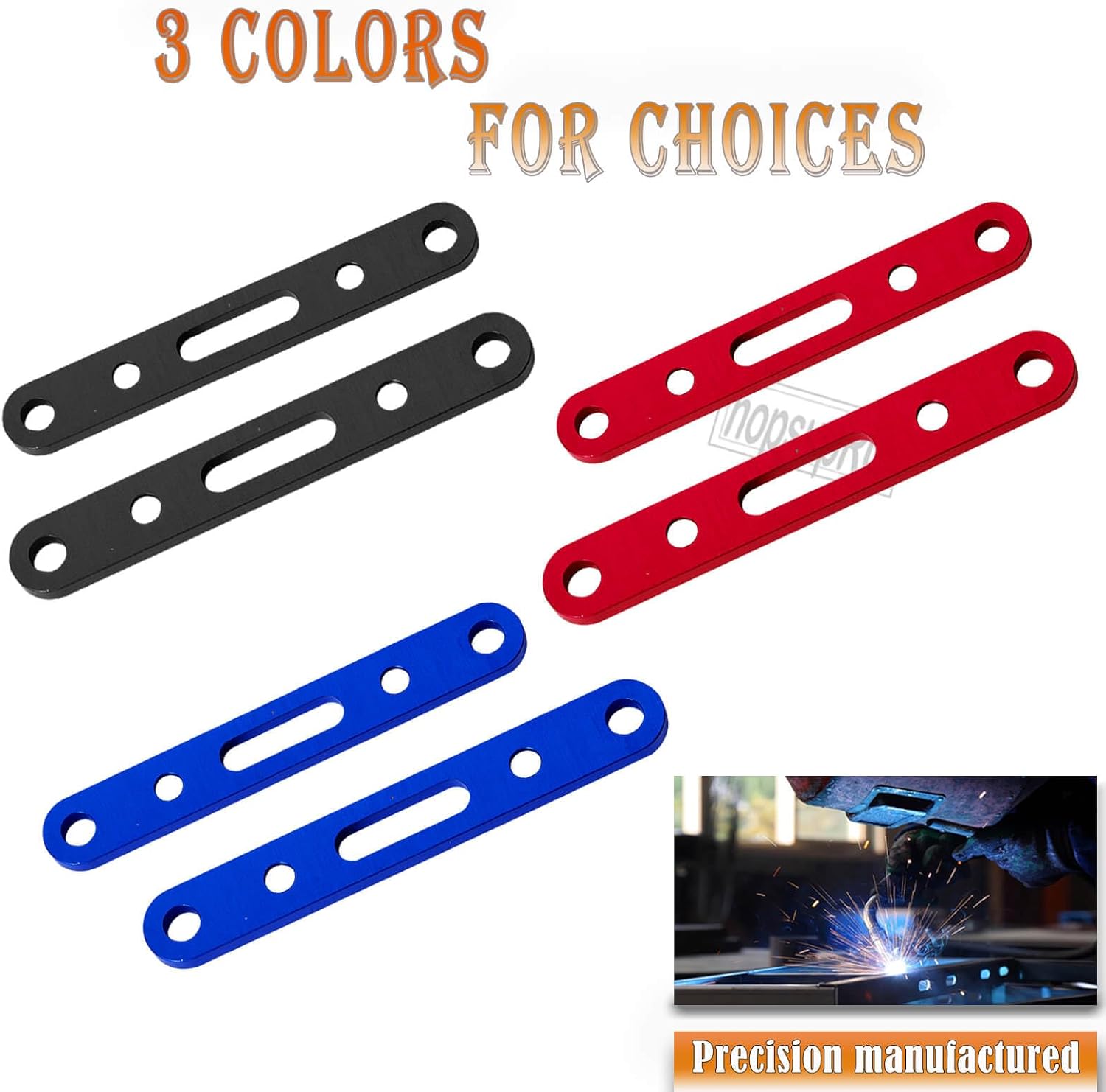 RC Upgrades Part for 1/8 Mojave 4X4 4S BLX RC Car,Aluminum Front Rear Arm Suspension Mount & Alloy Sway Bar Mounting Set Hops Up,Blue