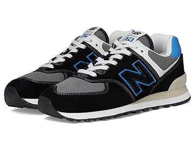 New Balance Classics U574v1 Shoes Black/Blue Agate : US Men