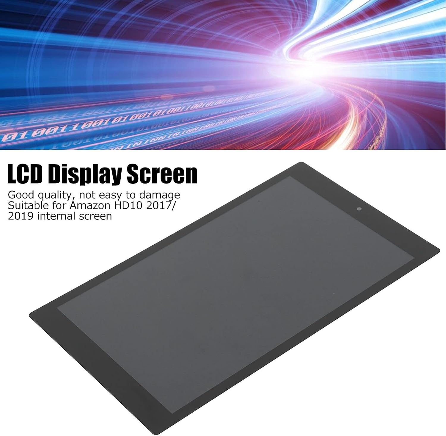 LCD Display Screen Touch Panel Digitizer Assembly Replacement for Amazon HD10 2017/2019, Ultra Clear Display, Sensitive Touch Design, Easy Installation, Durable Quality