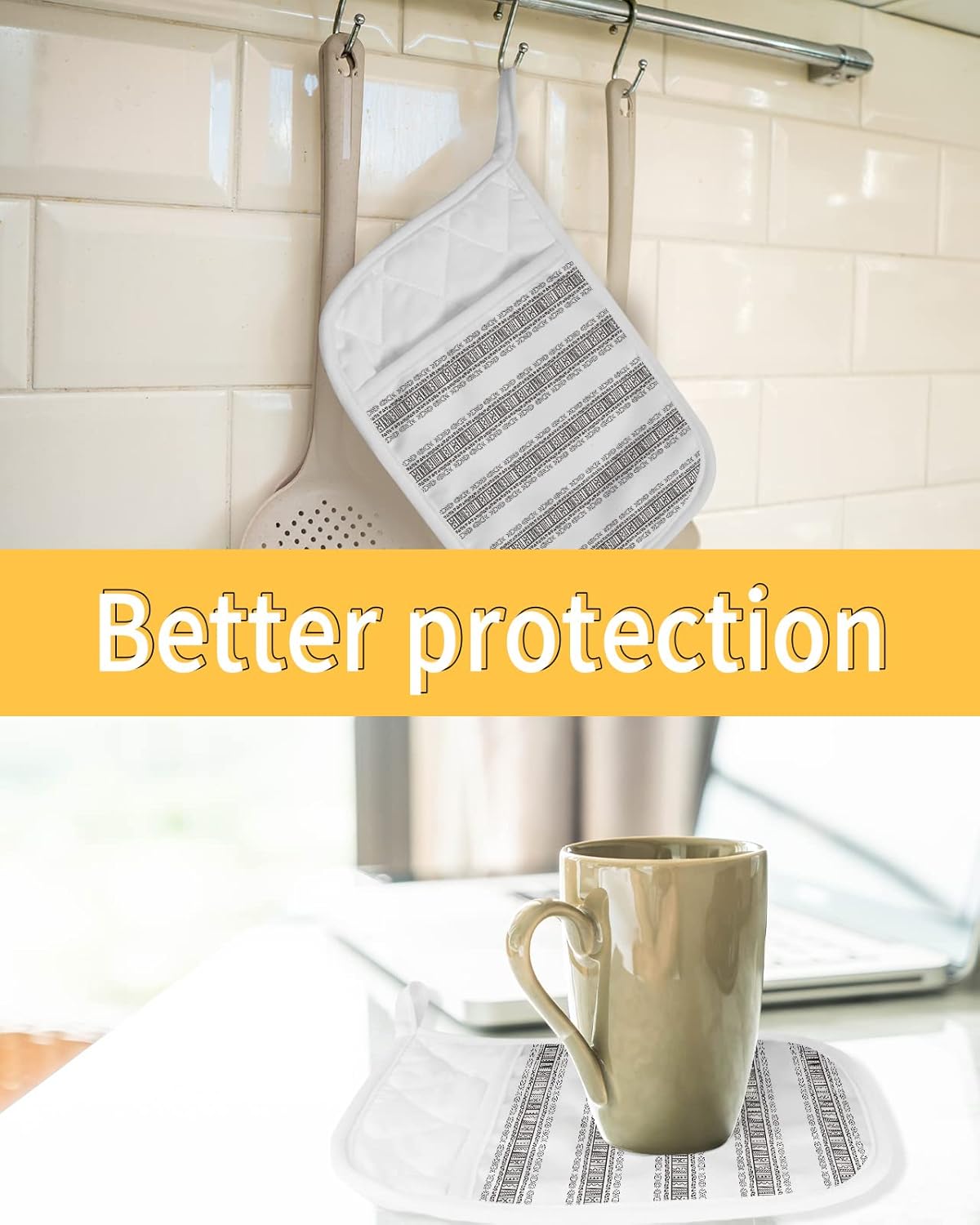 Pot Holders, Boho Pot Holder, Heat-Resistant Hot Pockets, Pot Holders for Kitchen, Hot Pads for Kitchen, Kitchen Accessories 5 Pcs Potholders
