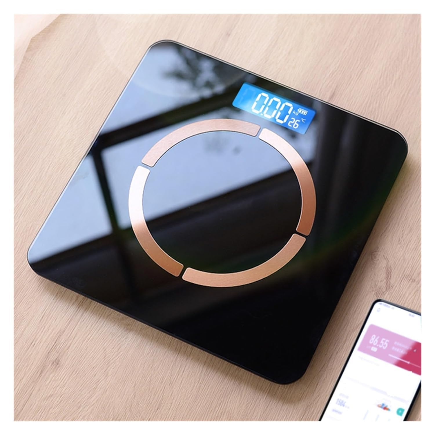 Balanza Báscula de baño con carga USB, báscula electrónica Bluetooth, herramienta de medición de grasa, báscula de grasa corporal inteligente, máquina de pesaje Alta precisión