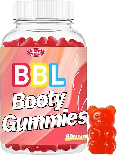 Gomitas BBL de 60 unidades para crecimiento de glúteos más grandes y caderas, extractos de hierbas para mujeres, glúteos naturales con curvas y