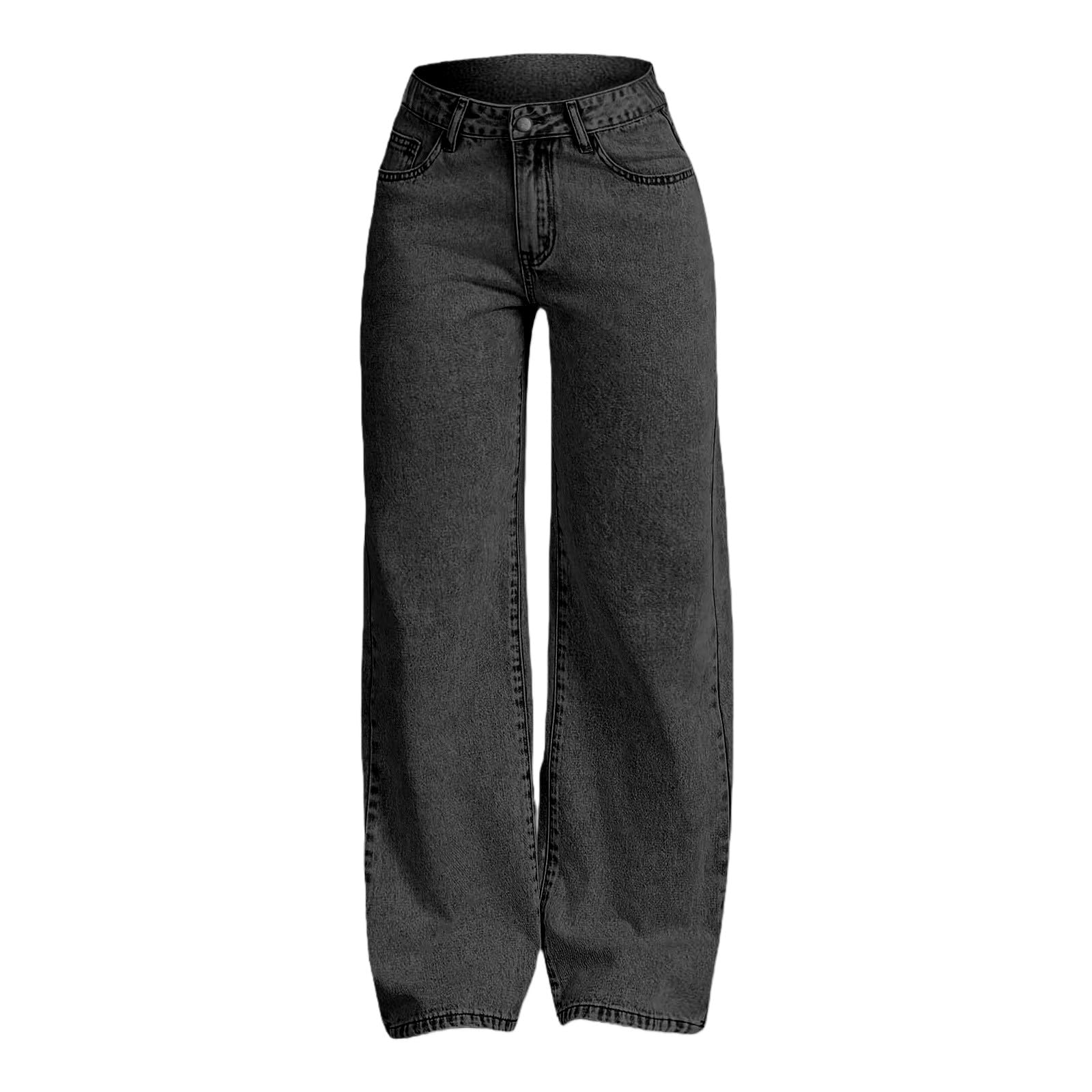 Baggy Jeans Mädchen Wide Leg Denim Hosen Kinder Baggy Jeanshosen Lässige Weich Elastischer Bund Weites Bein Streetwear mit Taschen Teenager Loose Fit Jean Hose für 5-16 Jahre