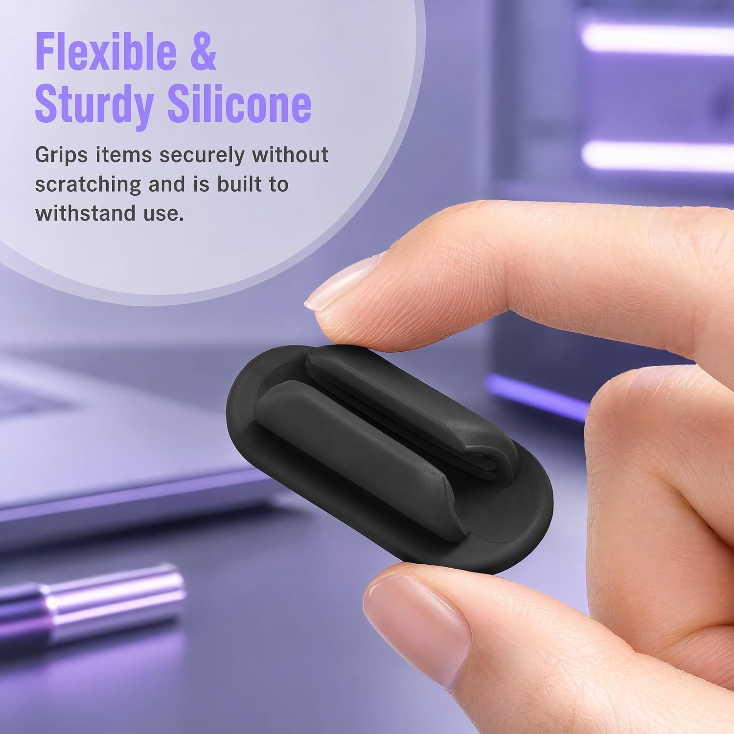 2PCS Car Lip Balm Holder, Silicone Chapstick Holder, Upright Auto Chapstick Mount, Car Interior Lipsticks Organizer Case for Women and Girls, Universal Lipstick Mounts for Vehicle, Sedan, Wall image 3