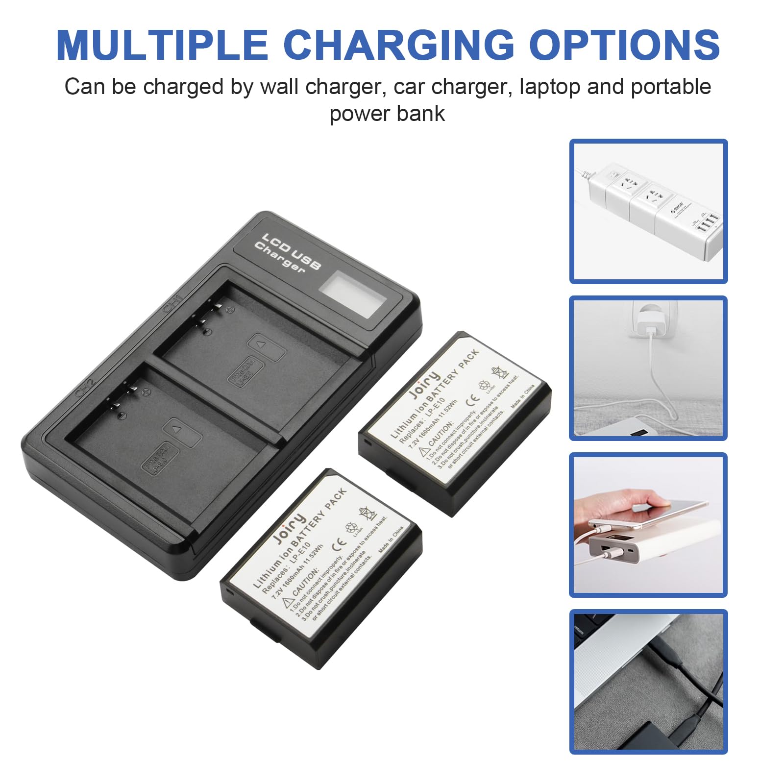 Eeyrnduy Confezione Da 2 Batterie LP-E10 Per Fotocamera - Foto 12