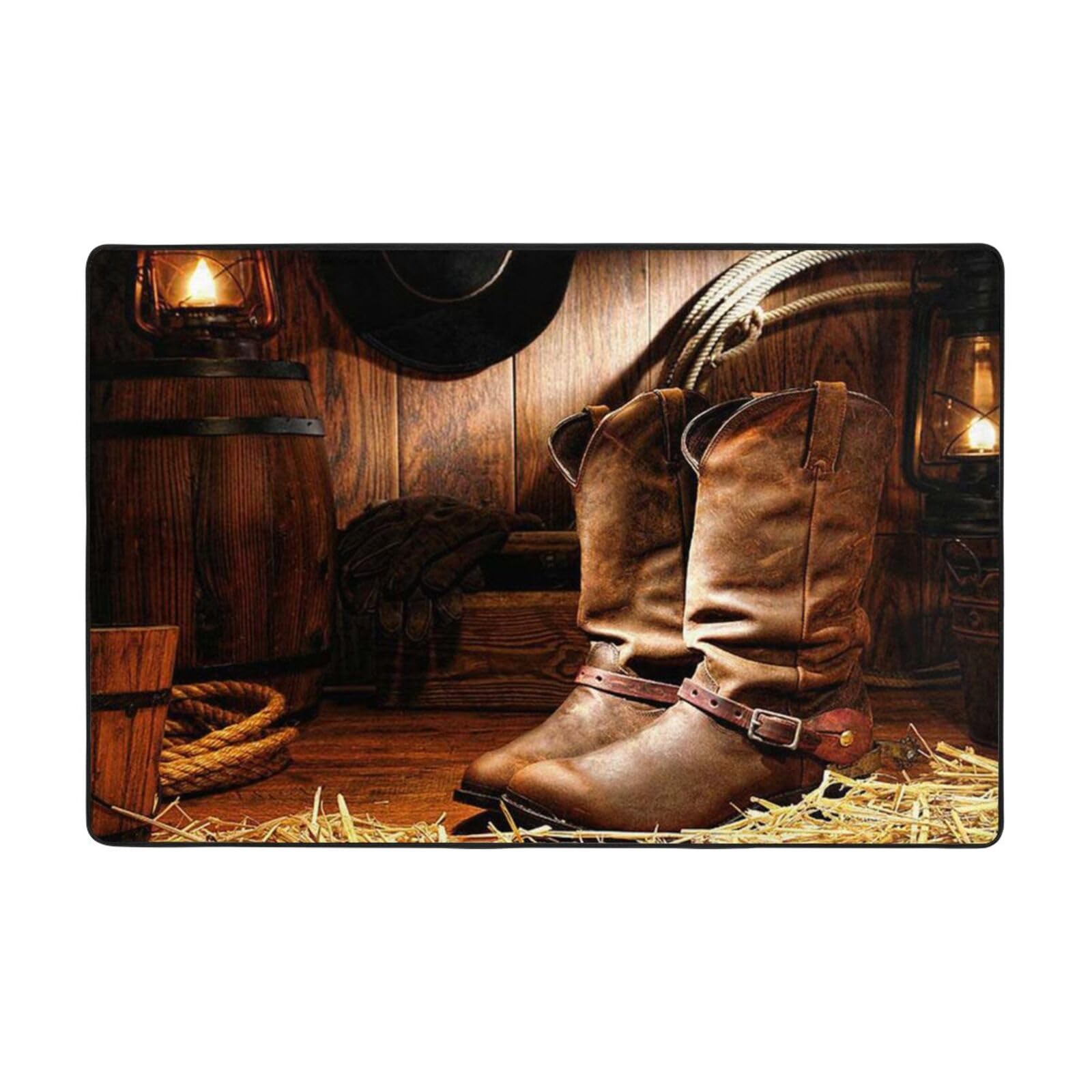 Tapis de sol absorbant en flanelle lavable American West Rodeo