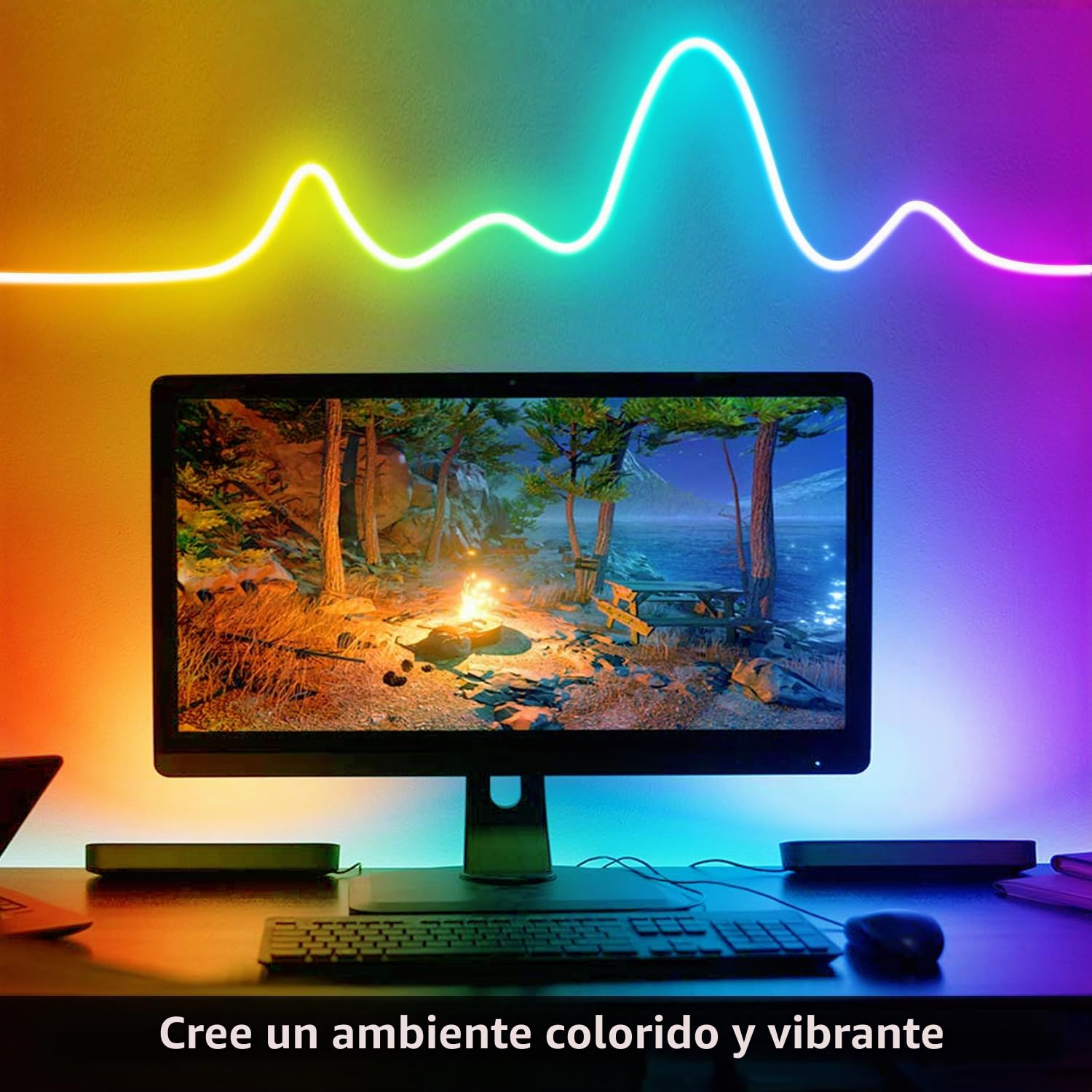 segrass Tira de luces LED neón, DC 24V 40M RGB Banda de LED APP Control remoto flexible impermeable Tira de LED neón para dormitorio, sala de juegos, decoración exterior (2 rollos de 20m)