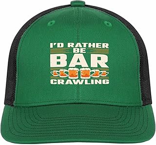 I’d Rather Be Bar Crawlings, Craft Beer Crawls Pub HoppingWomens Hat Golf Hats for Women Light Weight Caps