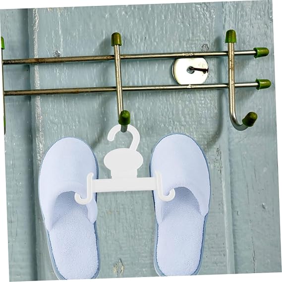 10pcs Plastic Shoe Hanger Stackers Slippers Display Hooks for Home Closet Organizer Space Saver Shoe Drying Rack