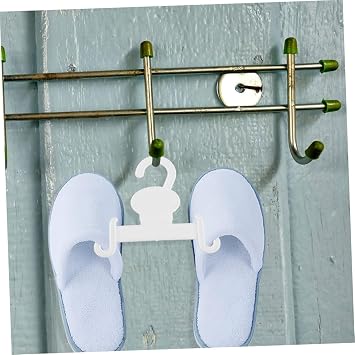 10pcs Plastic Shoe Hanger Stackers Slippers Display Hooks for Home Closet Organizer Space Saver Shoe Drying Rack
