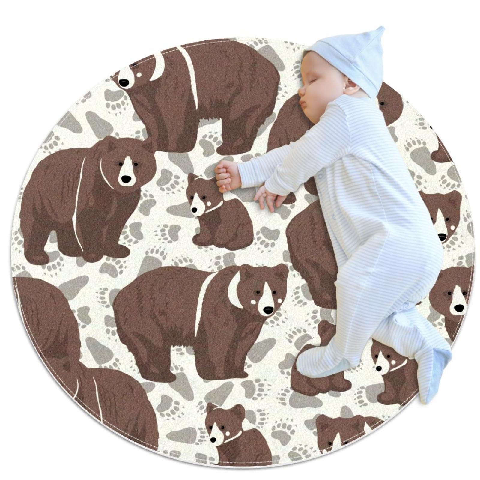 Tapis de douche antidérapant famille d'ours, la douceur pour chambre bébé