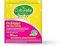 Culturelle Probiótico Júnior, Com Lactobacilos, Sem Glúten, Sem Lactose, Para Bebês, Crianças e Adolescentes a partir de 1 ano, Sem Sabor, 30 Sachês