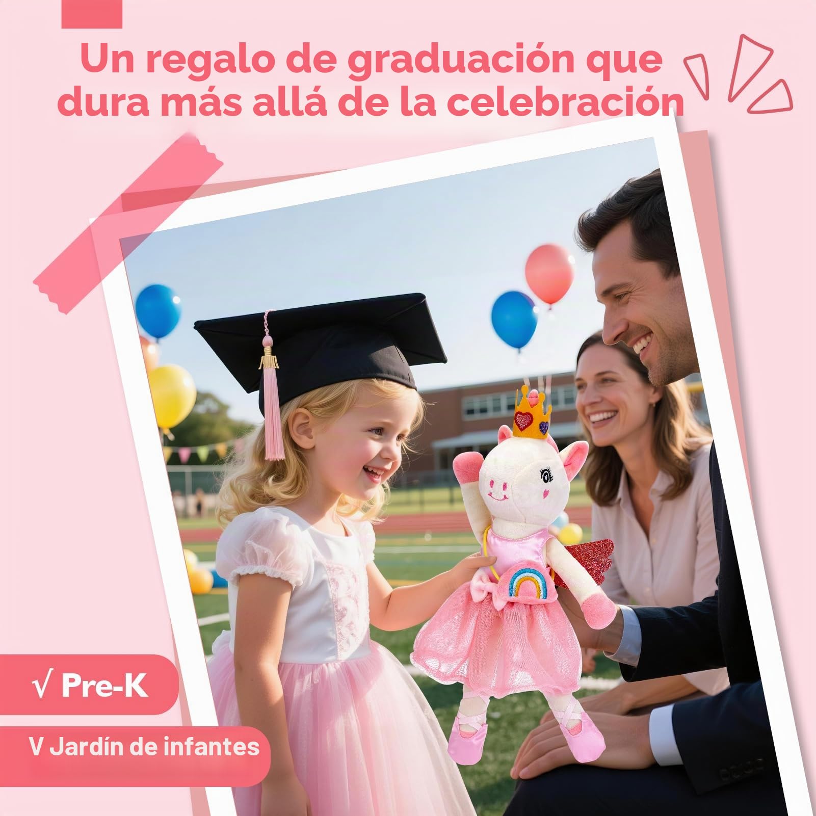 hahaland Unicornios Peluche Juguetes Niña 3 años - Muñeca para Vestir con 3 Set de Ropa y Bolsa, Unicornio Precioso Regalos Niña 3 4 5 6 años