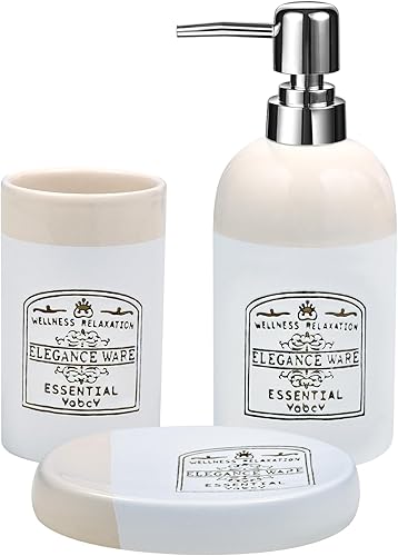 Miniatura 1 de Moderno juego de baño blanco de 3 piezas esencial bienestar relajación elegancia artículos para encimera accesorios mejor organizado