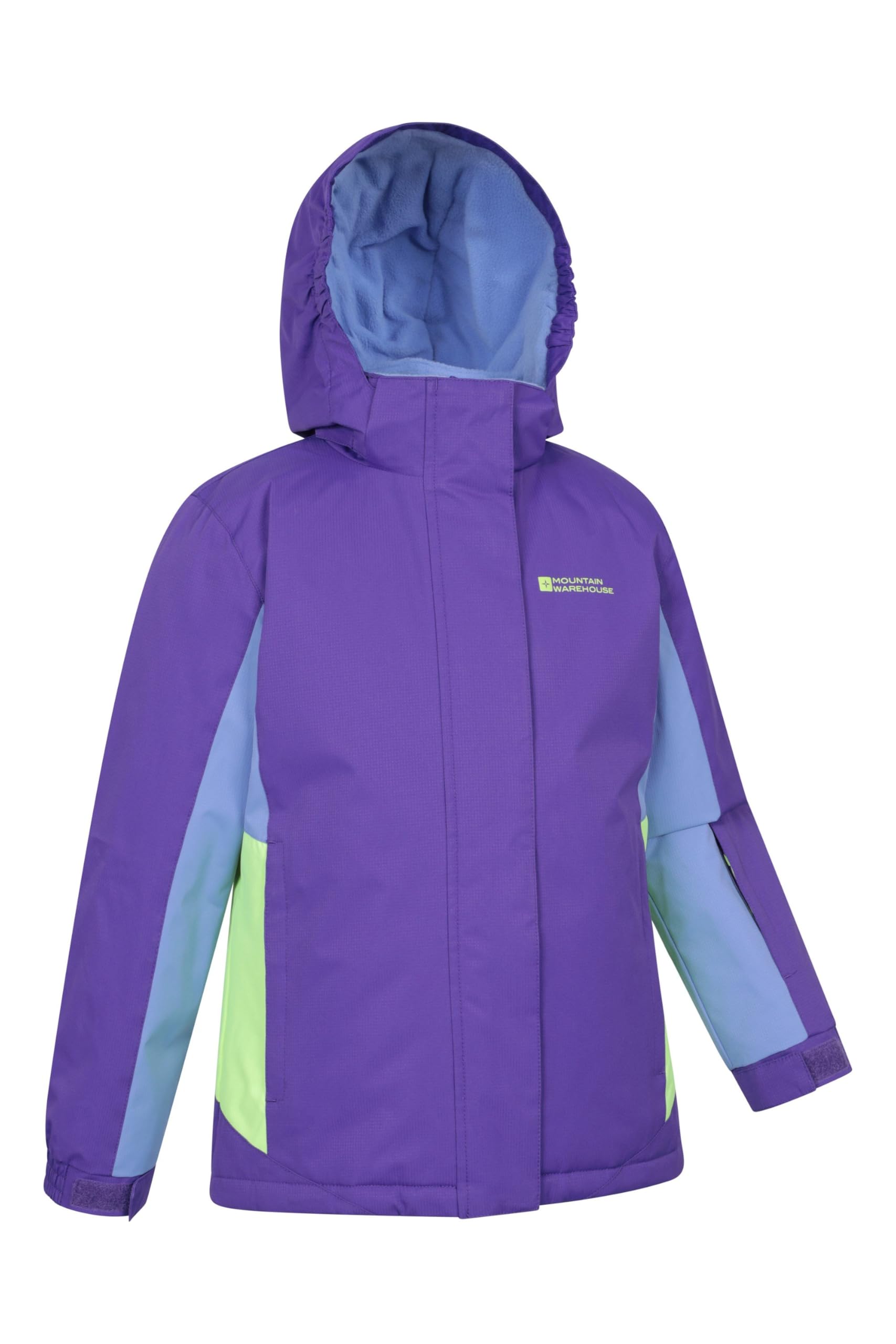 Mountain Warehouse Honey Veste de ski pour enfant – Imperméable à la neige, poignets réglables, veste pour enfant avec doublure en polaire, jupe de neige intégrée, veste d'hiver – garde les enfants au
