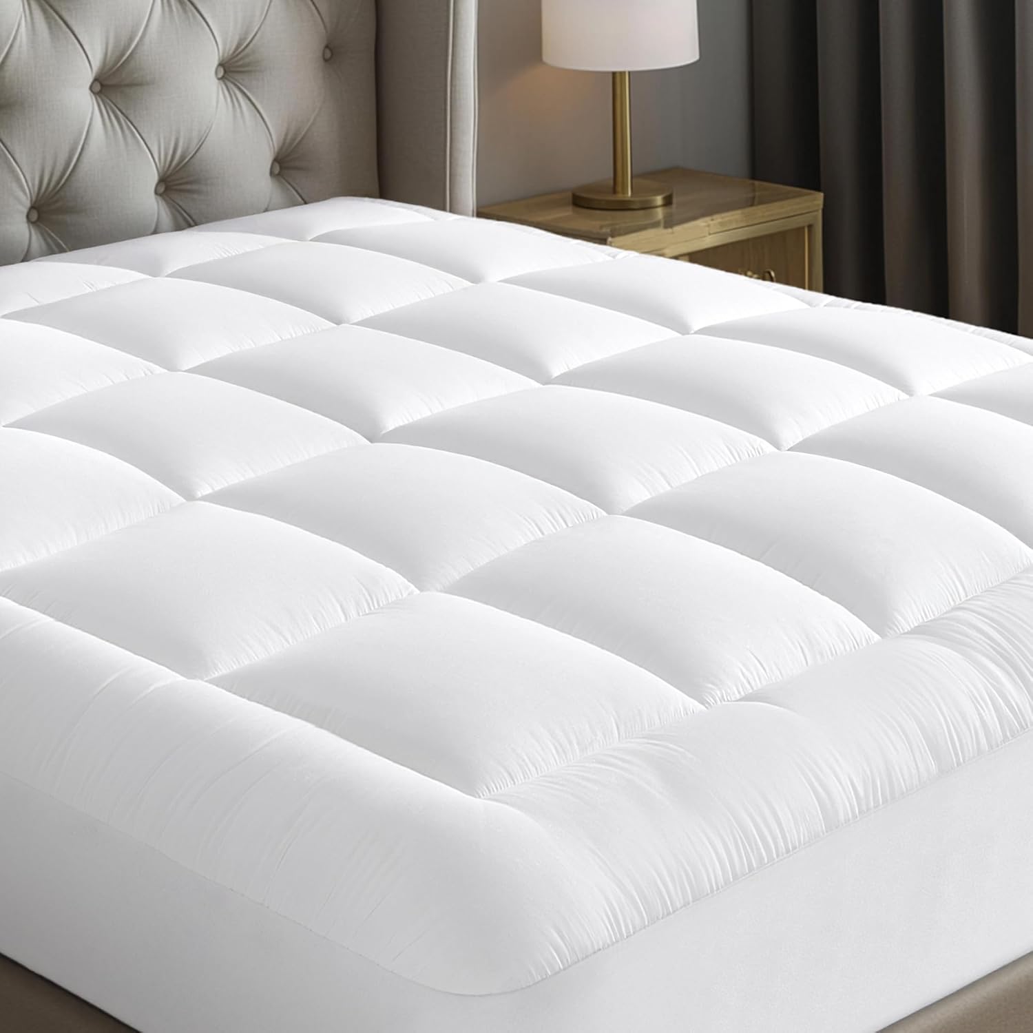 Cloud-Like Twin XL Mattress Topper – 100% Cotton Top Mattress Pad for Back Pain Relief – Breathable & Naturally Cooling for Hot Sleepers Cloud-Like Twin XL Mattress Topper – 100% Cotton Top Mattress Pad for Back Pain Relief – Breathable & Naturally Cooling for Hot Sleepers