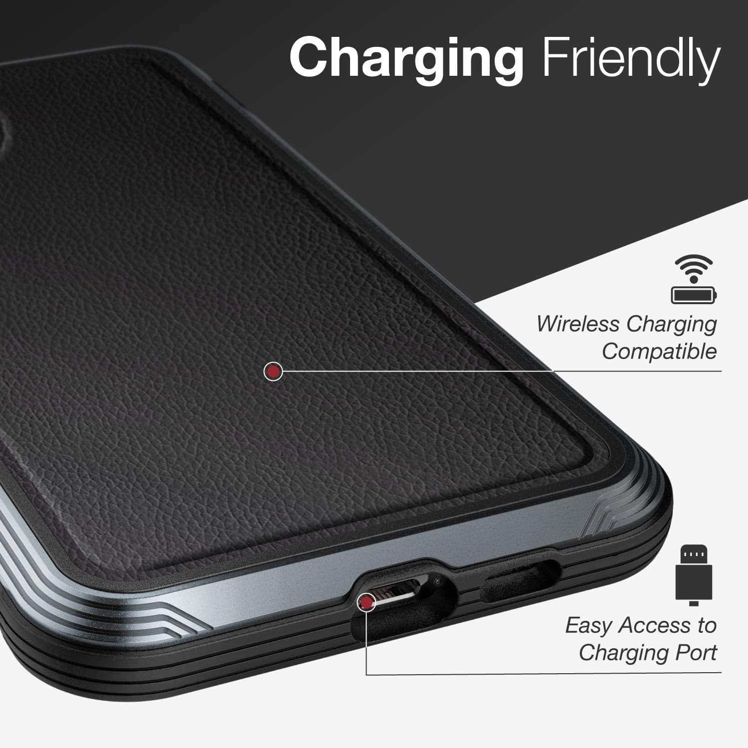 X-Doria Raptic Lux, Compatible with Apple iPhone 11 Pro Max (Formerly Lux) - Military Grade Drop Tested, Aluminum, TPU, and Polycarbonate Protective Case for Apple iPhone 11 Pro Max, Black Leather