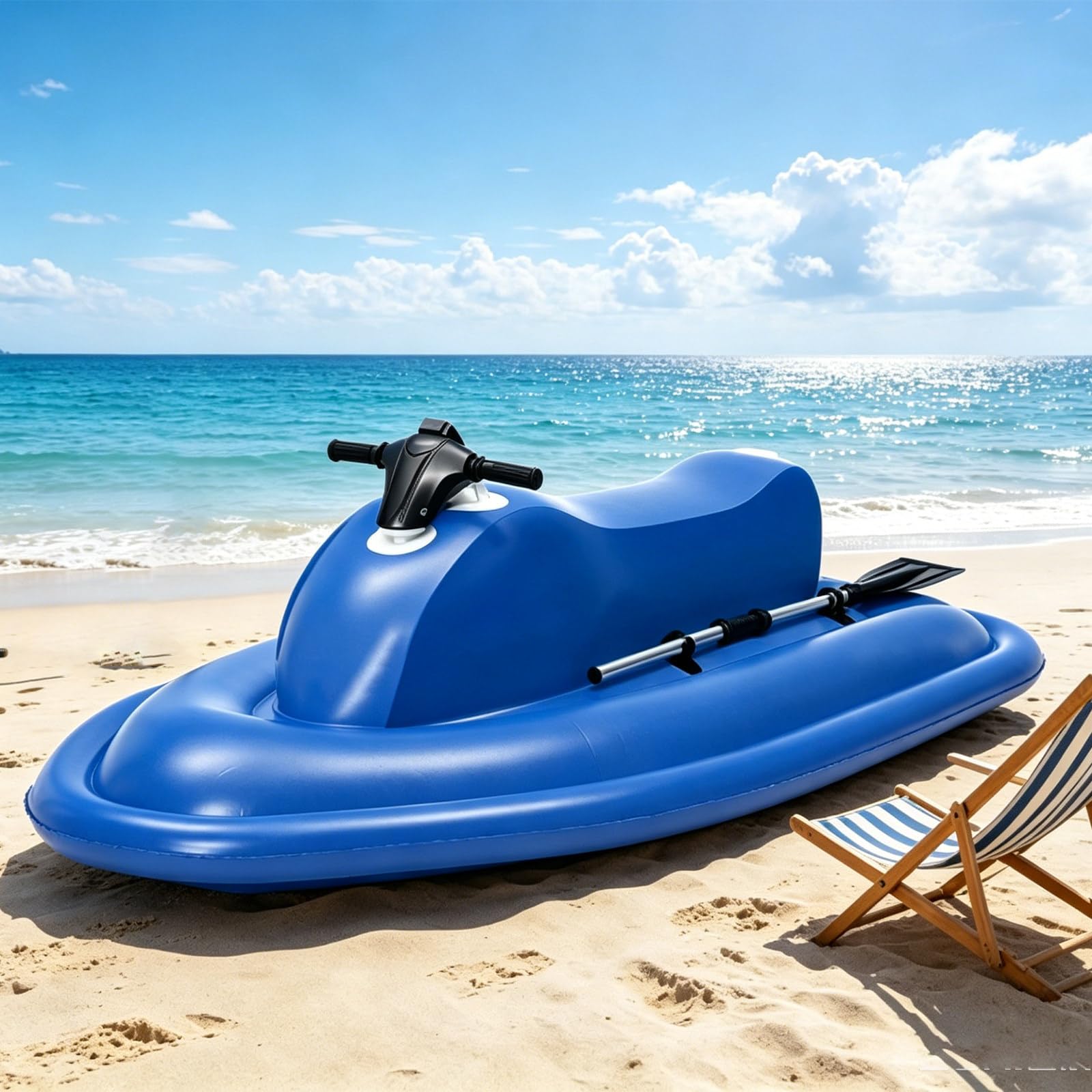 Osnzyc Summer Inflatable Boat with Motor,Water Propulsion Jet Ski, 150kg Capacity Easy Ride Mini Jet Boat, Water Motorboat For Pool, Lake & Ocean Nothruster
