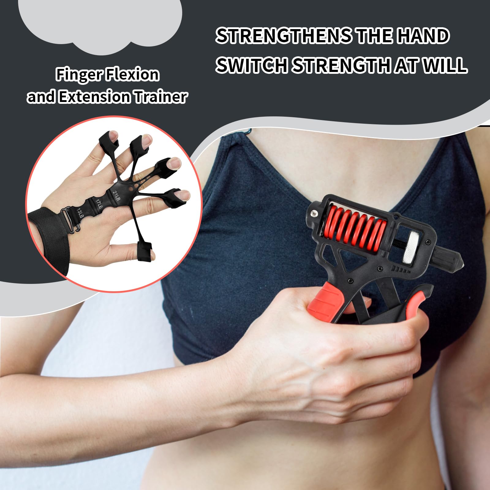 Handtrainer Mit Einstellbarem Widerstand 10-100kg – Für Griffkraft, Unterarm Und Finger