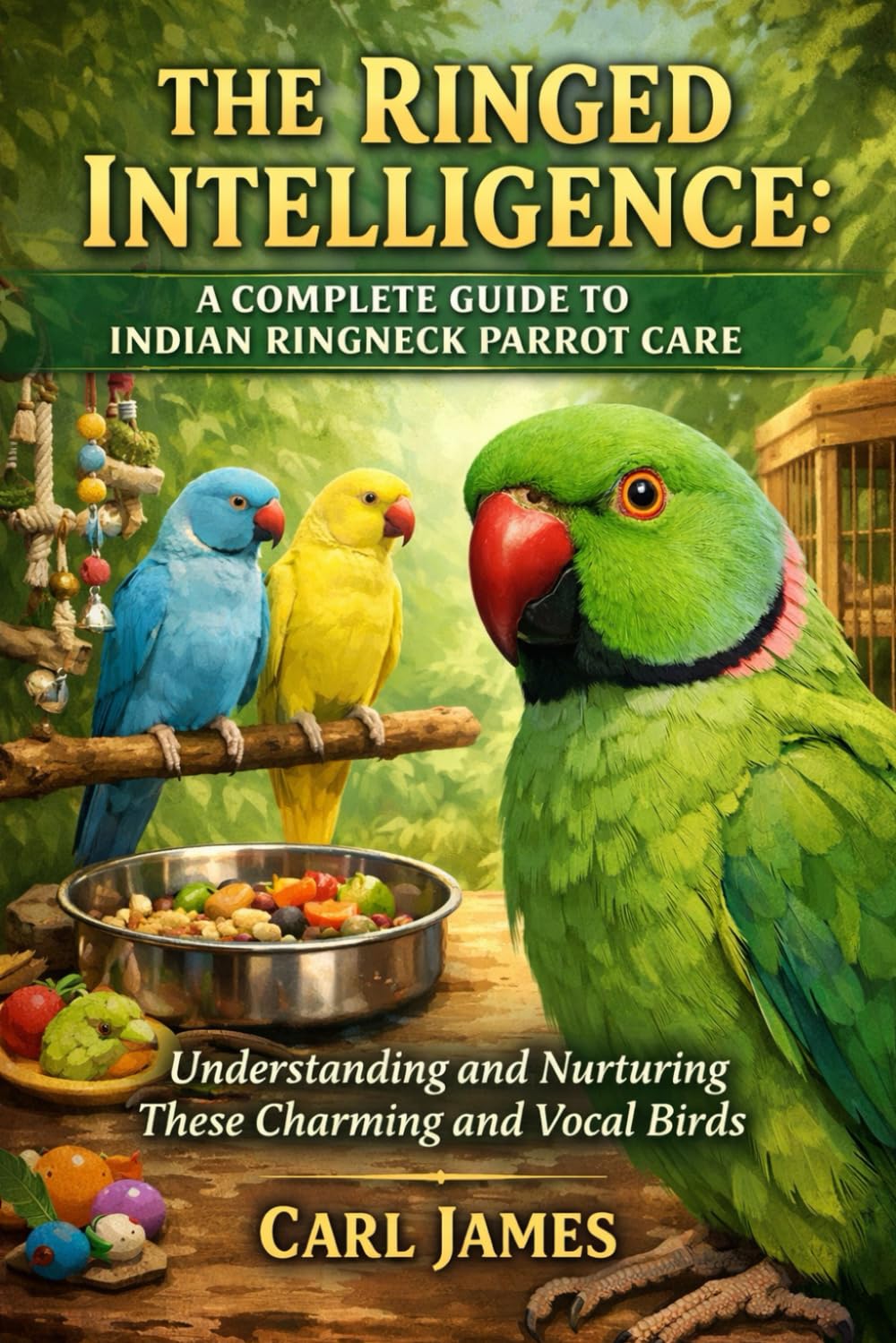 THE RINGED INTELLIGENCE: A COMPLETE GUIDE TO INDIAN RINGNECK PARROT CARE: Understanding and Nurturing These Charming and Vocal Birds