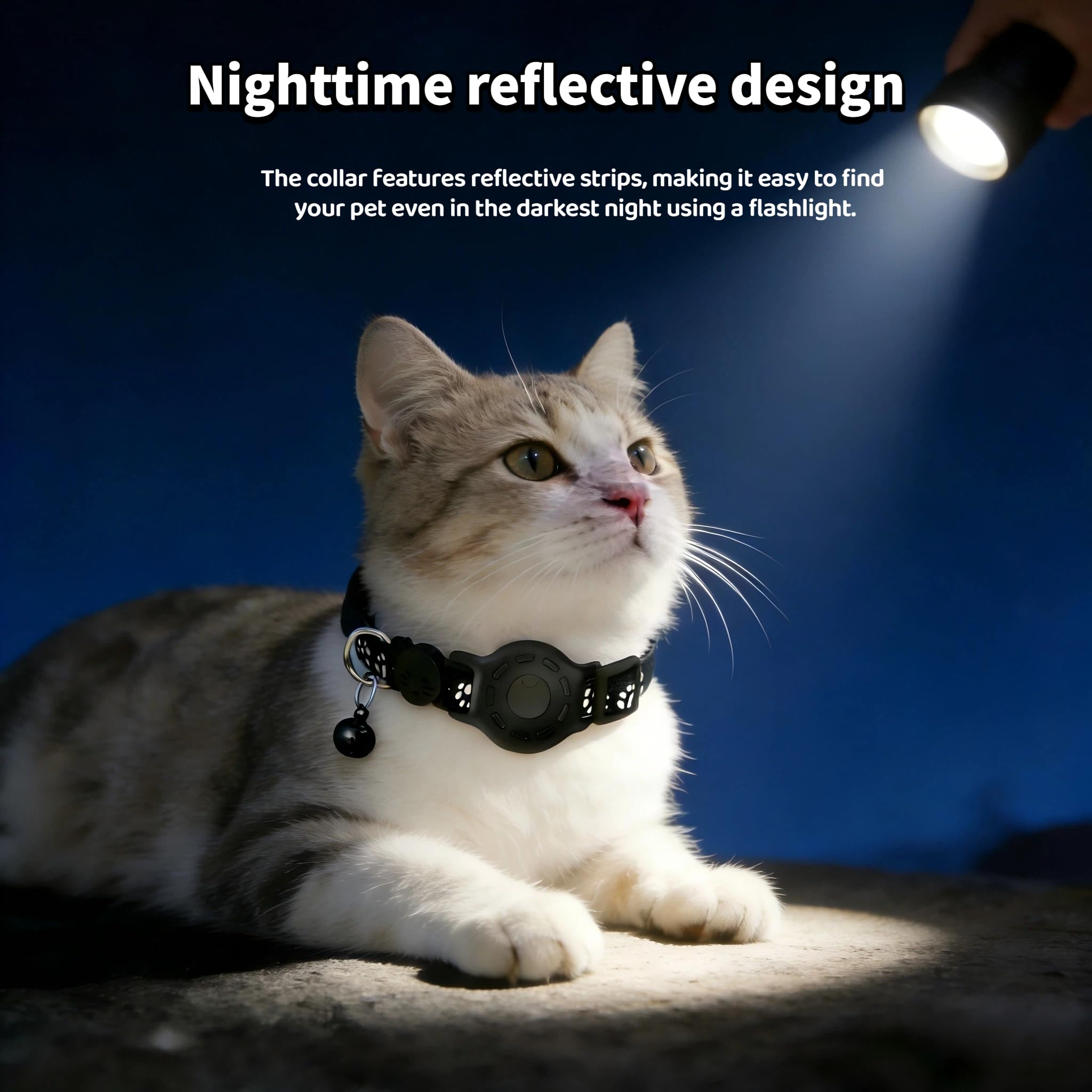 Cat Collar (iOS Only) - Pet Tracker Compatible with Apple Find My, Waterproof Smart Tag, No Monthly Fee. Advanced Safety Solution for Small & Large Cats. - image 4
