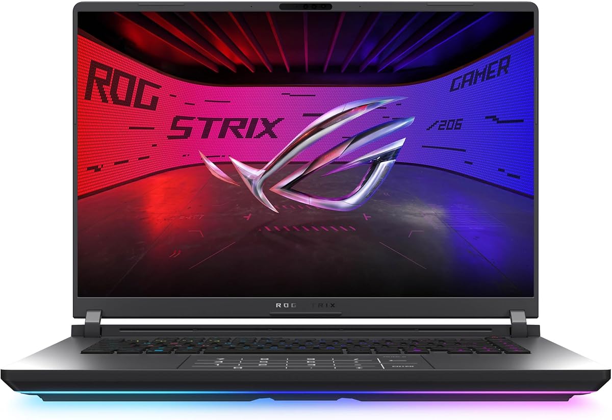 ASUS ROG Strix G16 (2025) Gaming Laptop, 16” ROG Nebula Display 16:10 2.5K 240Hz/3ms, NVIDIA® GeForce RTX™ 5070 Ti GPU, Intel® Core™ Ultra 9 275HX Processor, 32GB DDR5, 1TB SSD, Wi-Fi 7, Win11 Home : Electronics