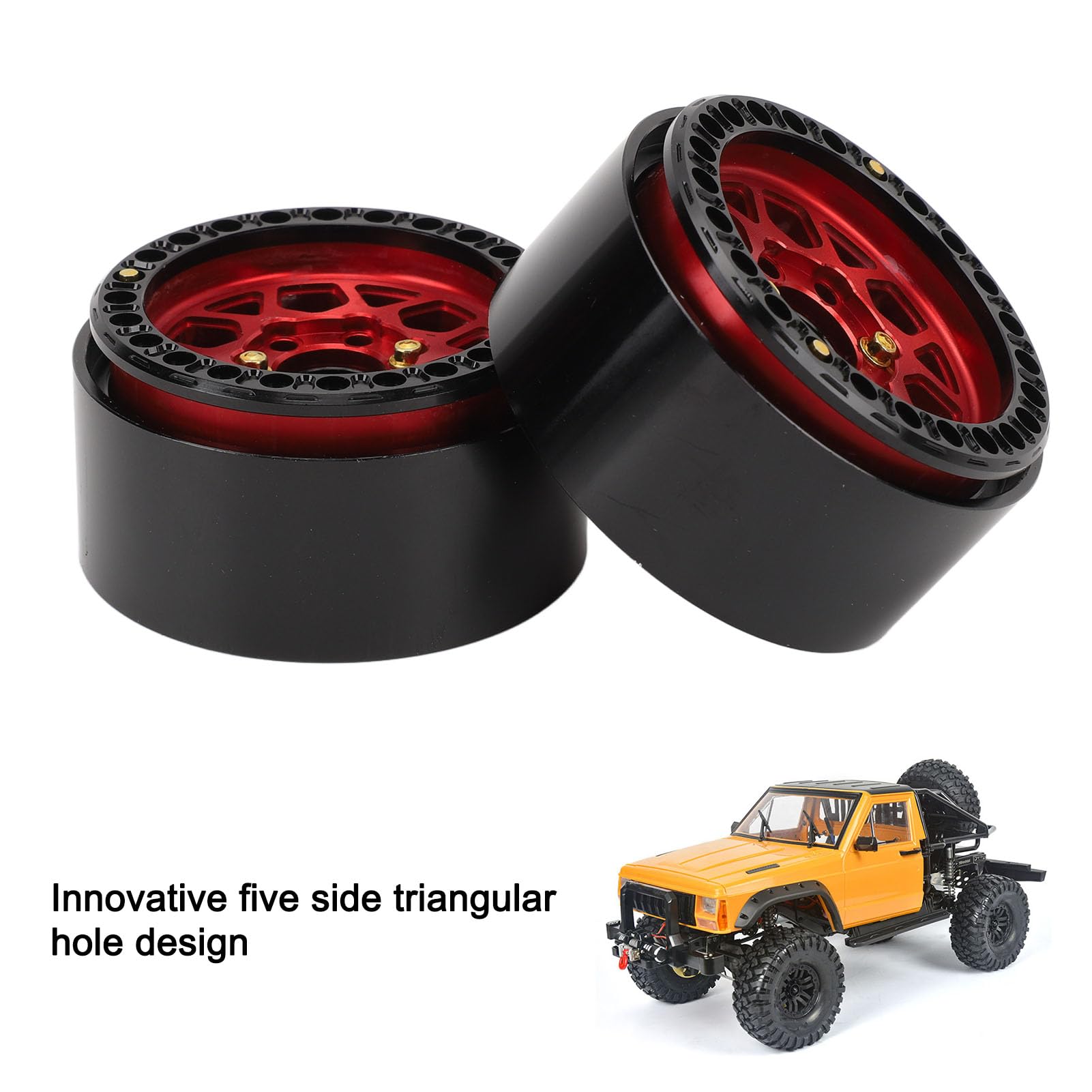 Ruote drift RC in 1:10 Cerchi in lega di alluminio premium Design leggero ad alte prestazioni per pneumatici 1,9 pollici Set 4 pezzi con hardware di installazione