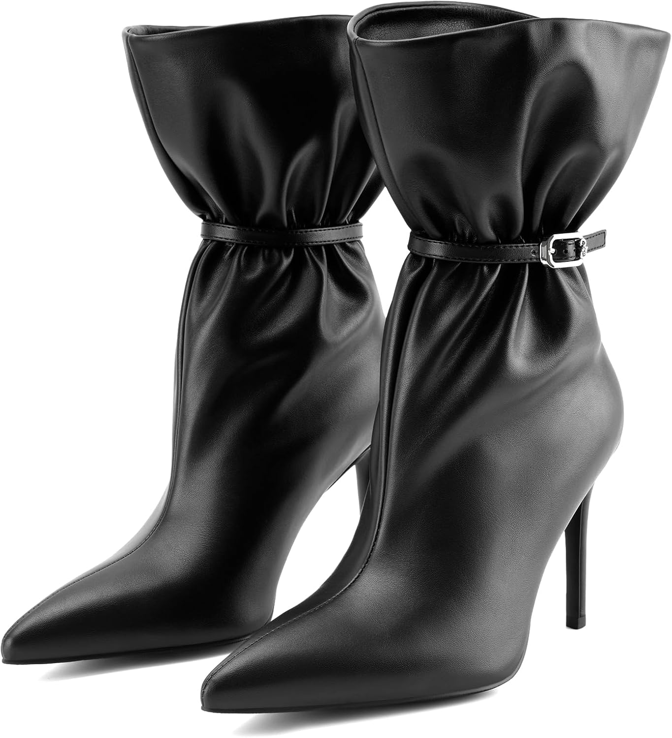 Z.Oufeier Women's Slouchy Boots - High Heel Comfort