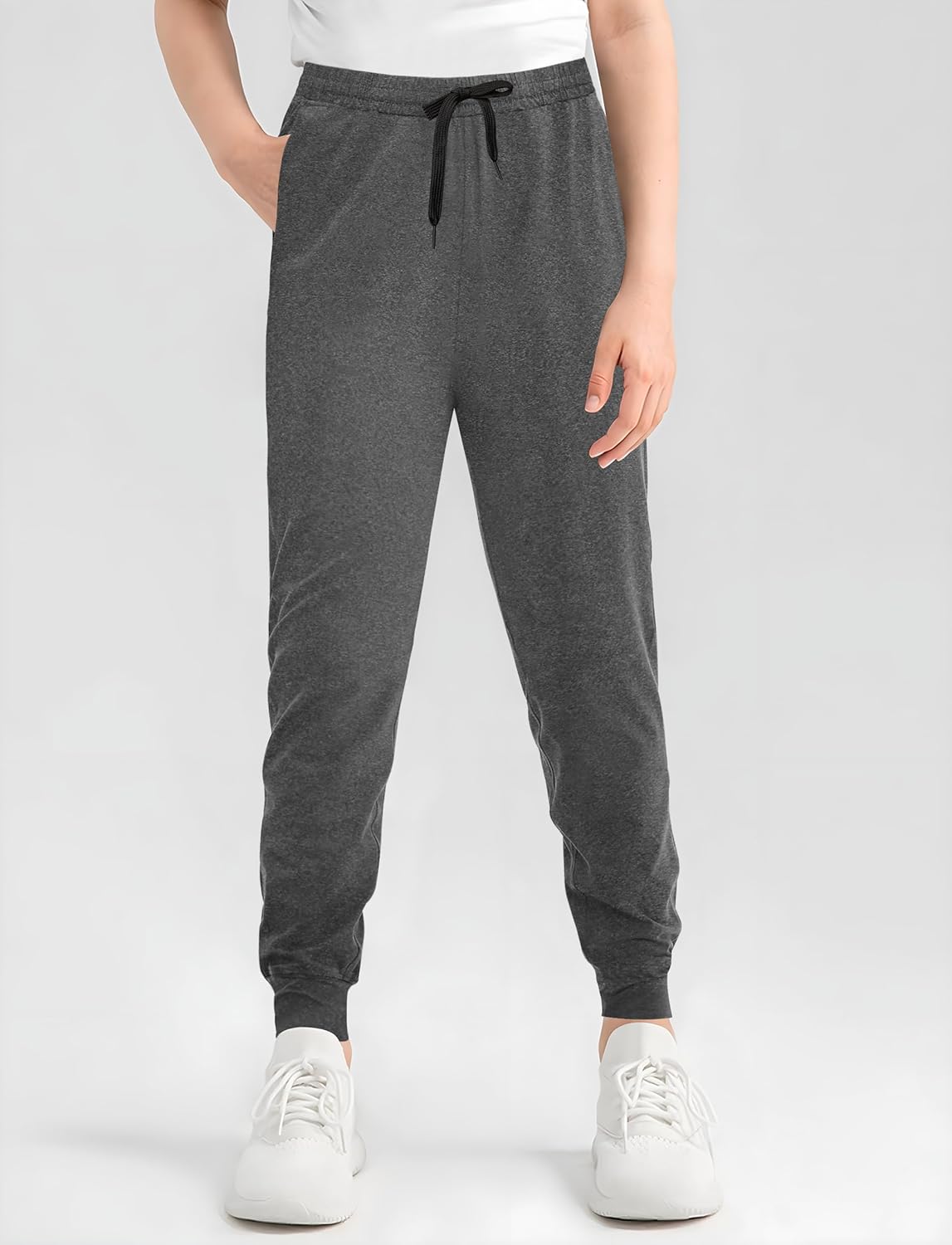 VOGRYE 3 Pack: Girls' Dry-Fit Jogger Sweatpants Soft Active Athletic Kids Joggers with Pockets & Drawstring - Image 6