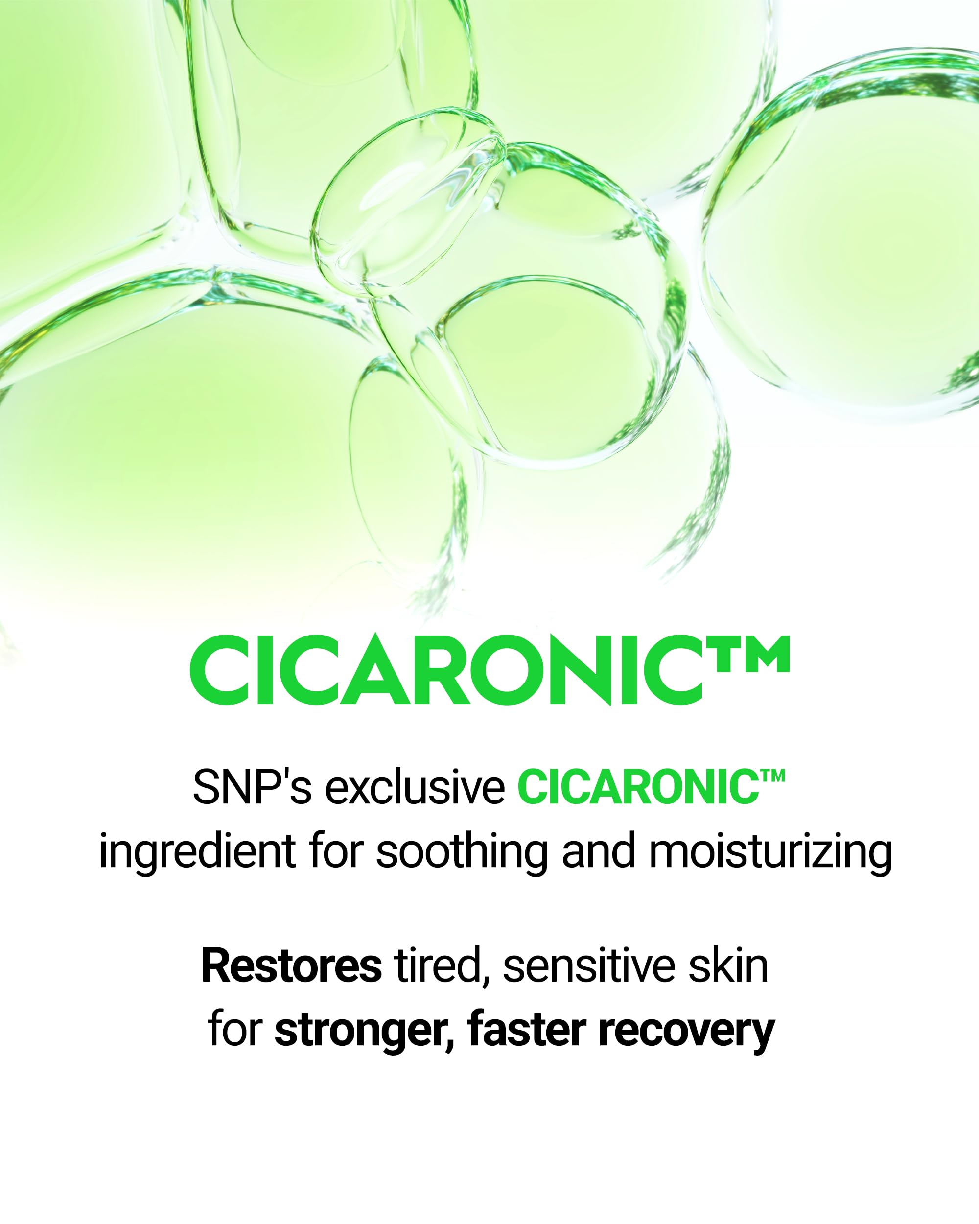 SNP Prep Cicaronic Daily Sheet Mask, Korean Face Mask with Centella Asiatica, Triple Hyaluronic Acid - Image 4
