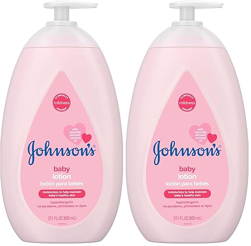 Miniatura 9 de Johnsons Loción hidratante rosa para bebés con aceite de coco 271 onzas líquidas