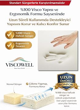 Visco 3'lü Set Ortopedik Yastık Seti Bel, Boyun ve Kalça Desteği Ergonomik Minderi