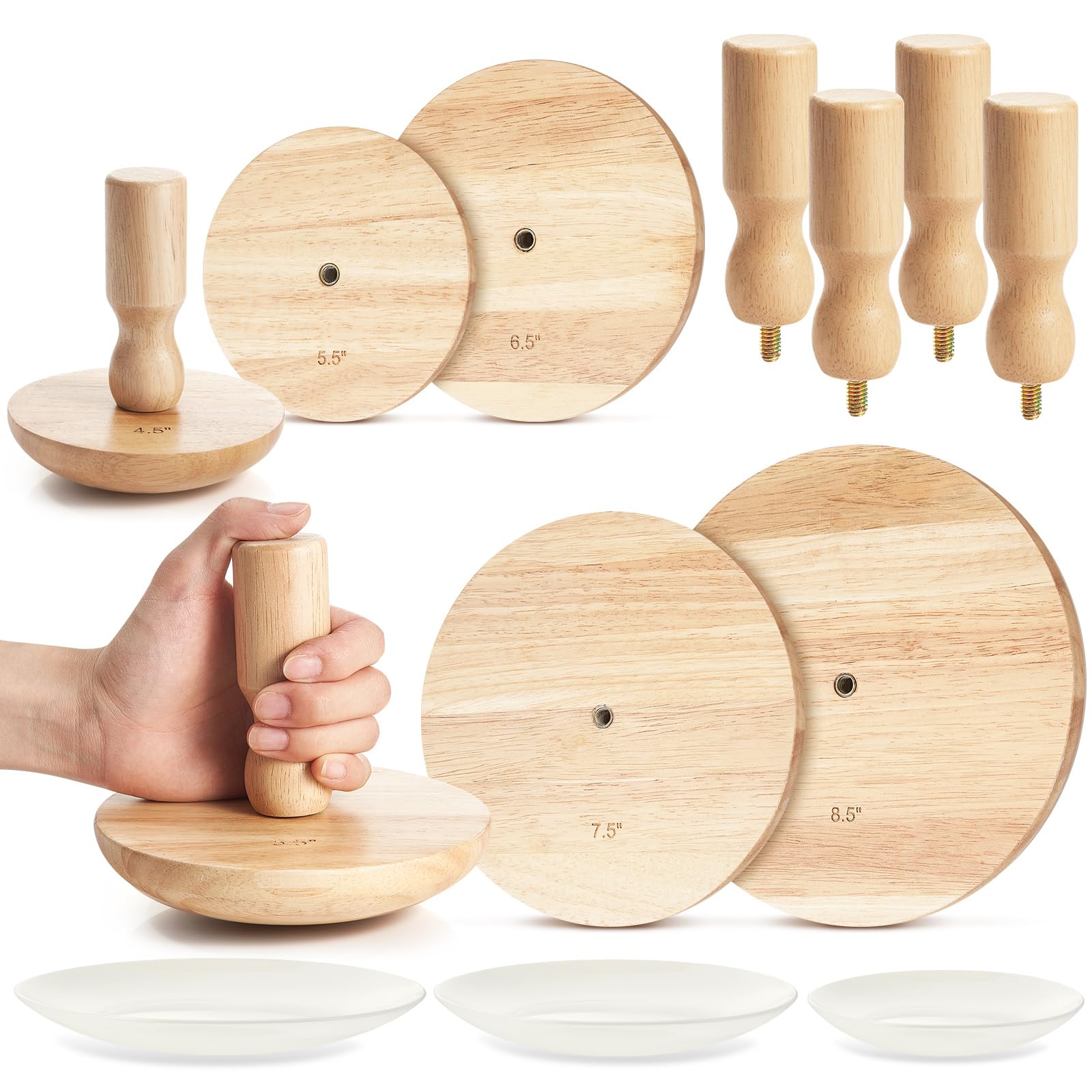 Amazon.com: Wenqik 5 Pack Pottery Molds 4.5'', 5.5'', 6.5'', 7.5