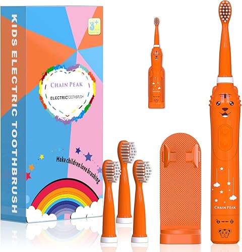 Cepillo de dientes eléctrico sónico para niños, cepillo de dientes inteligente recargable para niños, cepillo de dientes sónico para niños y niñas