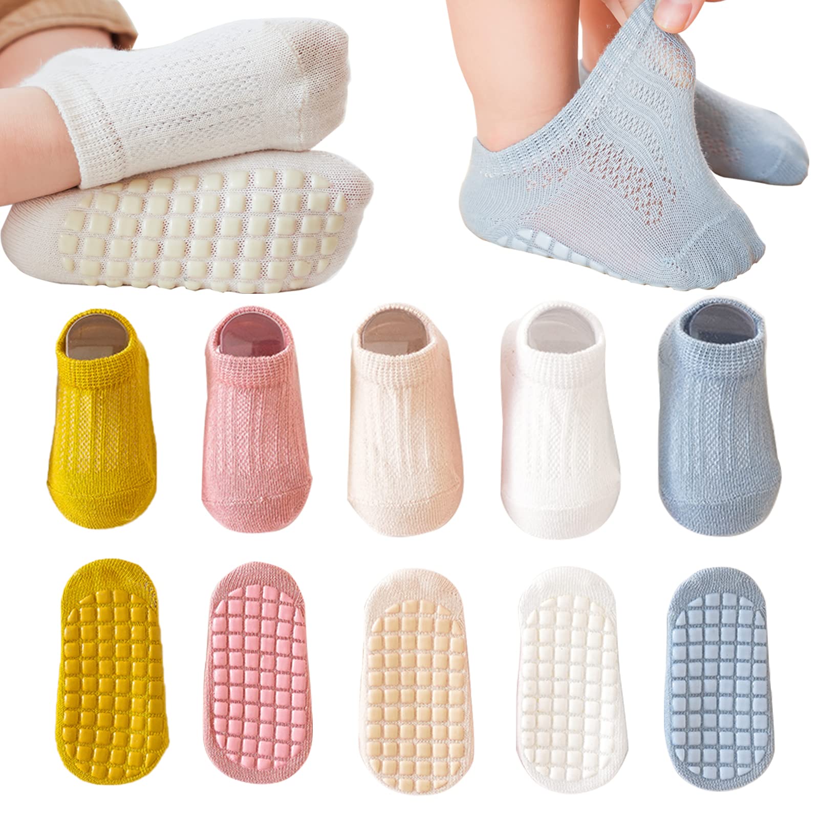 YANWANG Bebé Antideslizante Tobillo Calcetines De Dibujos Animados Lindo Agarre Calcetines Para Bebés Niños Niños Niñas Multicolores 6 Par — view 10