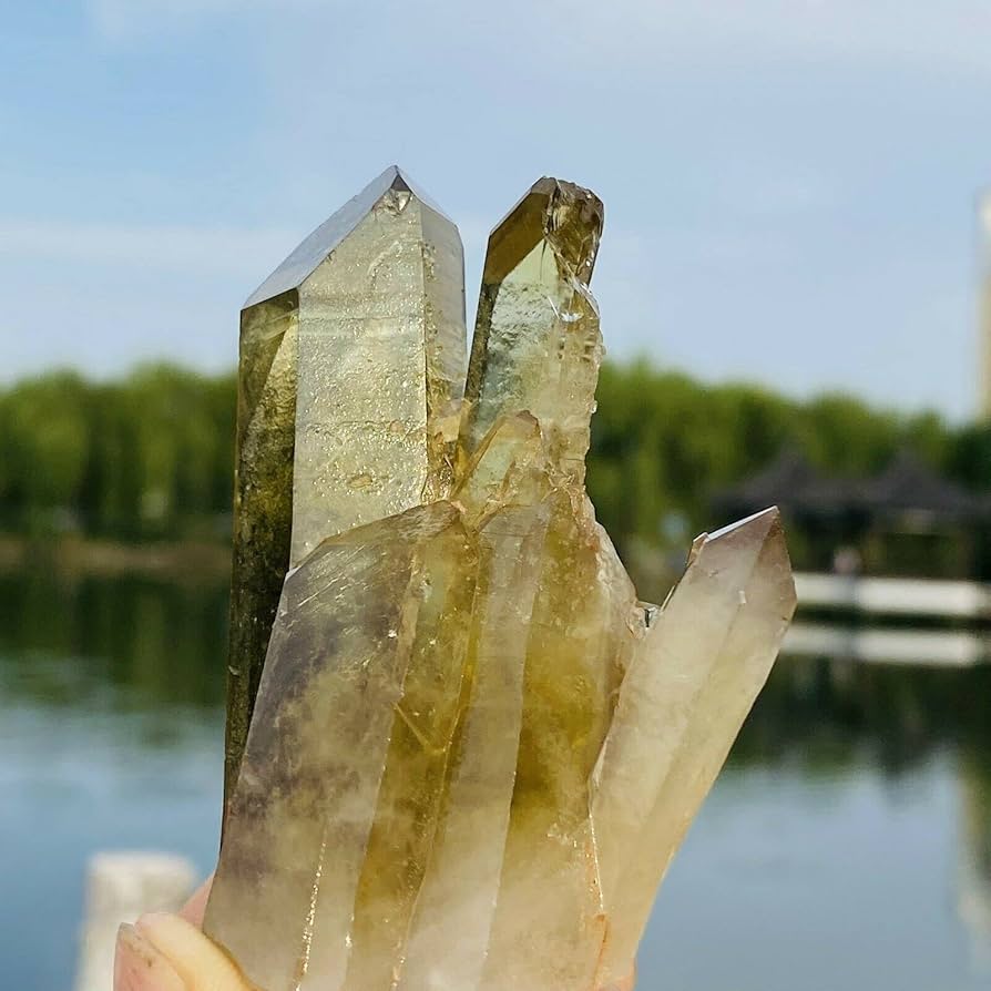 Amazon.co.jp: 天然水晶の原石 100 グラム天然シトリン