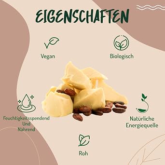 Cocoa Butter Organic Food Grade 250 g Cocoa Butter Organic for Chocolate Cosmetics or Food Raw Cacao Butter