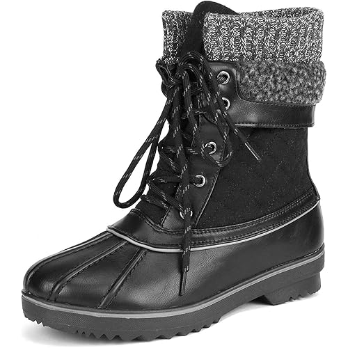 DREAM PAIRS Women's Mid Calf WaterProof Winter Snow Boots