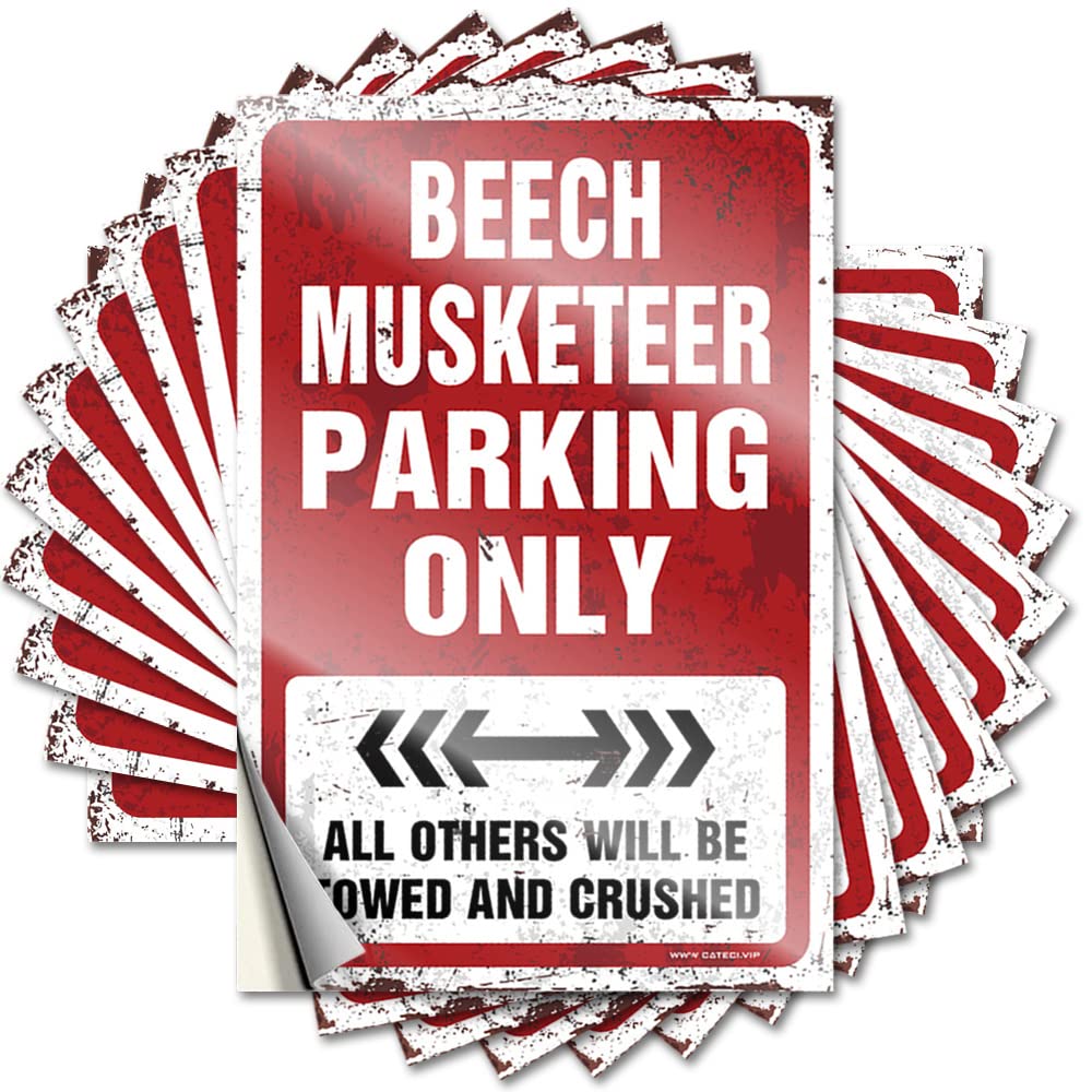 Farmhouse Porch Decor Tattoo Soft Area | Beech Musketeer Parking Only Golden Racing Sticker Pack(6X9CM)