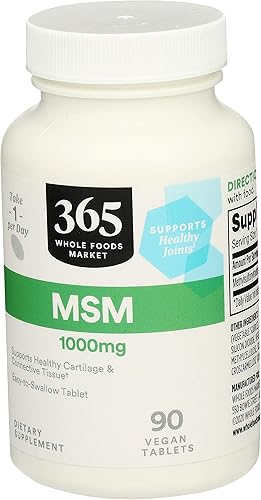 Miniatura 2 de 365 by Whole Foods Market, MSM 1000 Mg, 90 tabletas (paquete de 2)