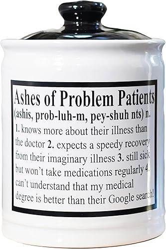 Regalos de enfermera, regalos para médicos, alcancía de cerámica para pacientes con cenizas de problemas, tarro de caramelo, tarro de galletas,