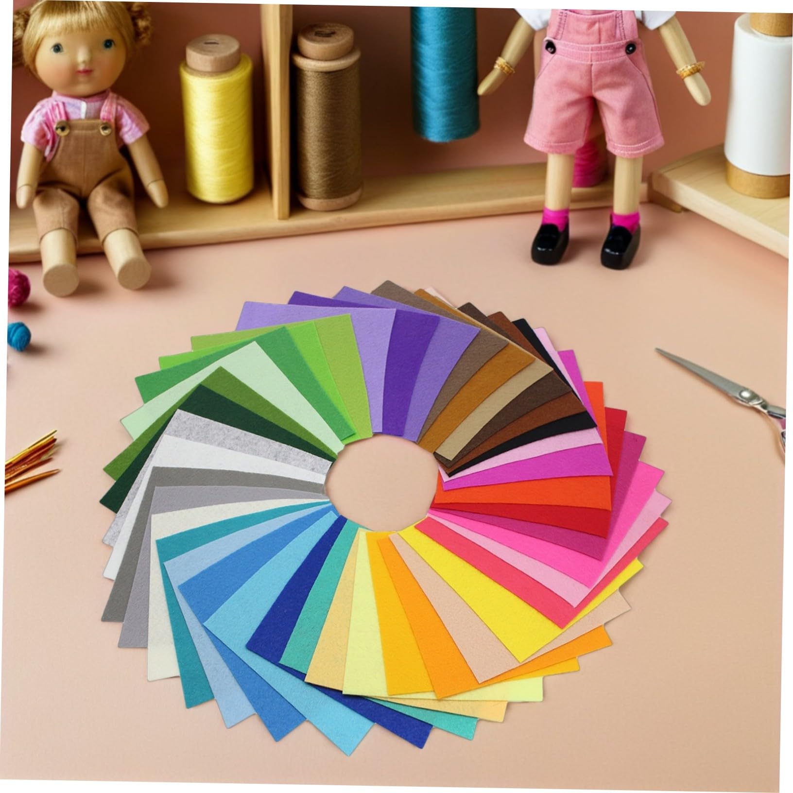 POPETPOP 200 pezzi Feltro DIY Tessuto Non Tessuto per Cucito Patchwork e Progetti Creativi Fai da Te per Scuola e Decorazioni Feste