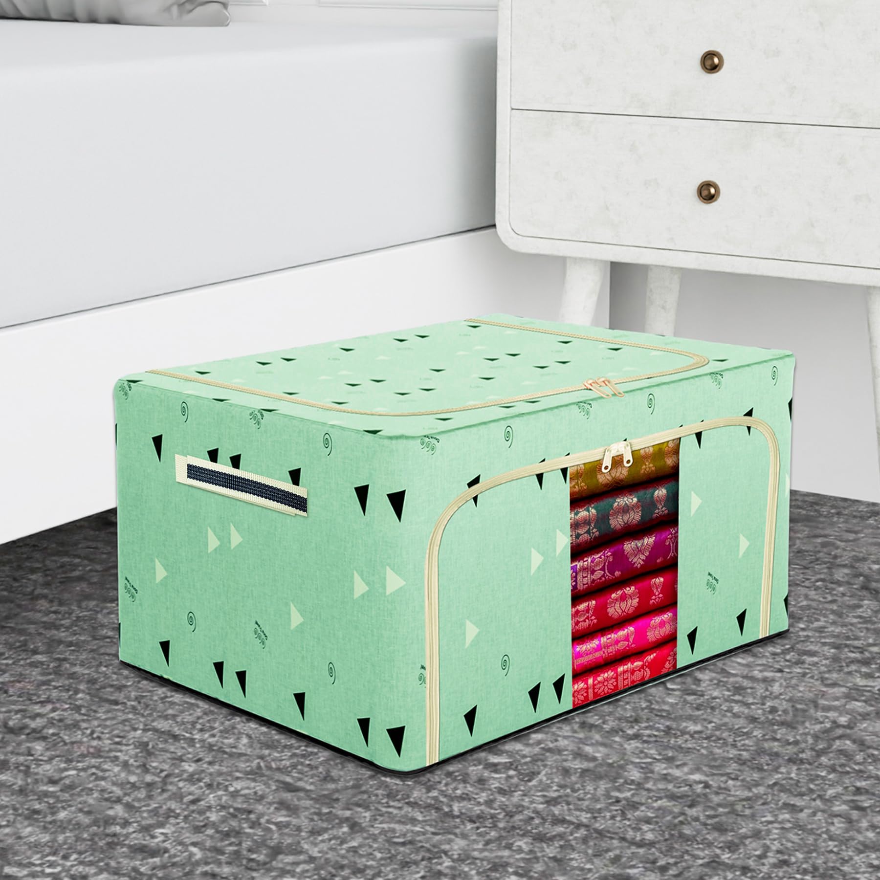See full amazon price history chart for Kuber Industries Storage Box | Steel Frame Storage Box | Clothes Storage Box | Storage Box for Clothes | Blankets | Black Triangle Living Box | Wardrobe Organizer | 66 Liter | Green Kuber Industries Storage Box | Steel Frame Storage Box | Clothes Storage Box | Storage Box for Clothes | Blankets | Black Triangle Living Box | Wardrobe Organizer | 66 Liter | Green (B0CH565D5Z) Amazon Price History, Amazon Price Tracker