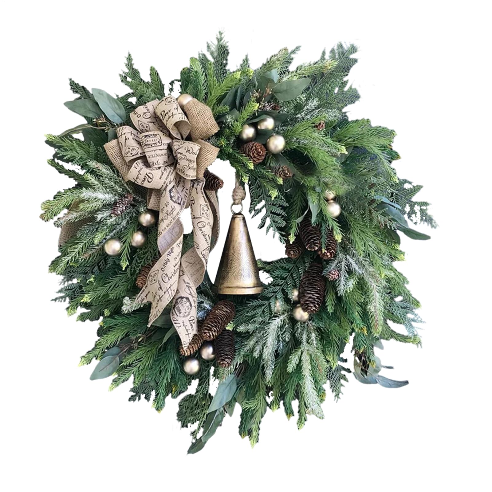 Décor d'arbre de Noël et couronne de porte colorée pour illuminer votre cheminée