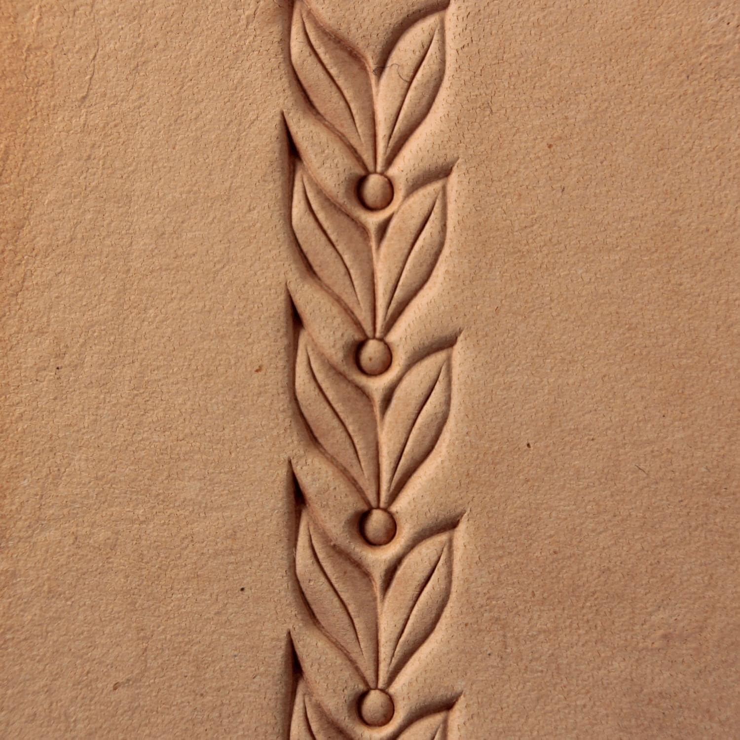 DandS ltd Leather Stamp Tool, Bay Leaf, Professional Steel Craft Tool for Leatherworking, Embossing, Carving & Stamping Leather Projects, Belts, Wallets & DIY Projects Compatible with Mallet #460